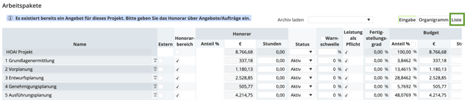 Arbeitspaket hinzufügen 2