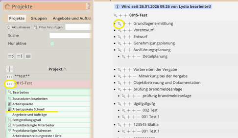 Arbeitspakete schnell