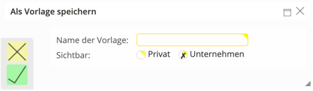 Spalten als Vorlage speichern